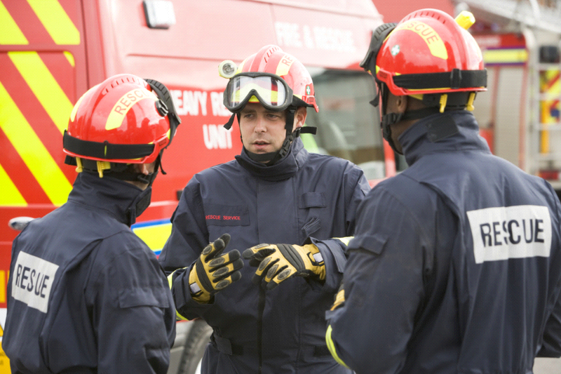 firemen rescue team