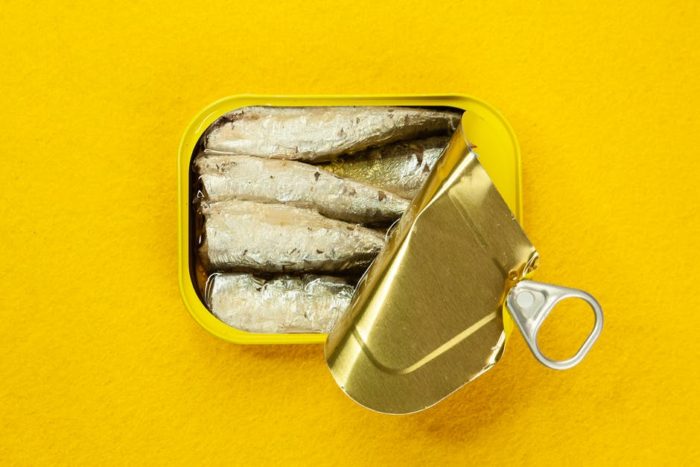 open sardines